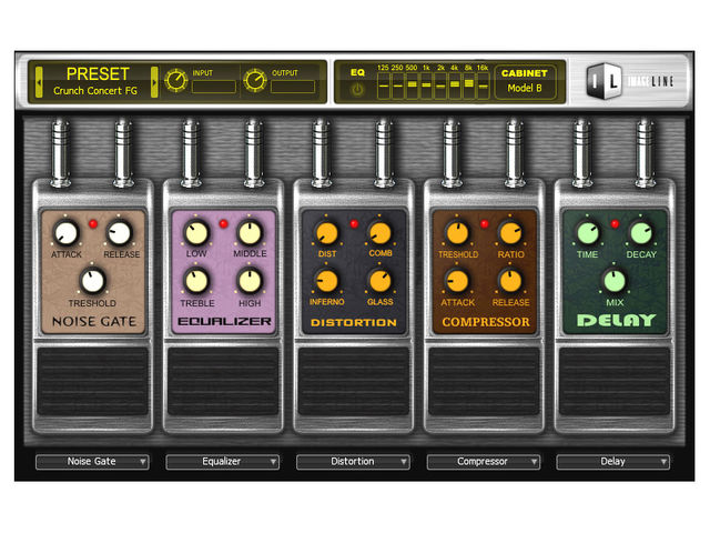 The Hardcore stompboxes look instantly familiar.